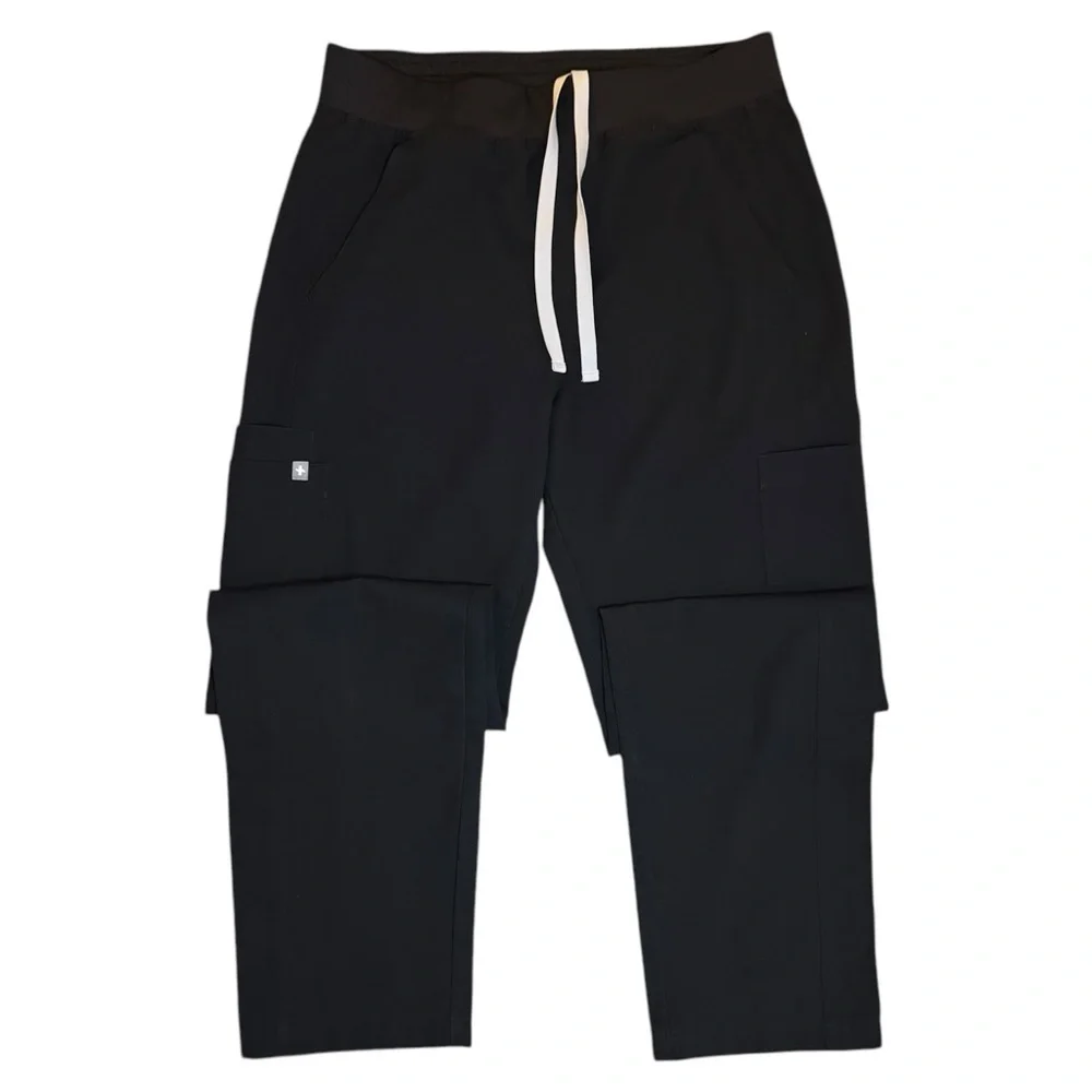 FIGS Axim Technical Cargo Scrub Pants, Black, Size S, NWOT